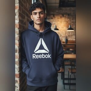 Reebok SolidCore Men's Navy Hoodie Sweater